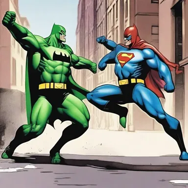 The superhero's tumultuous battle with the villain caused chaos in the city streets.