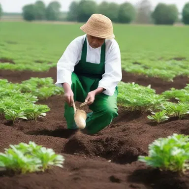 In some religious beliefs, it is customary to fertilize the ground before planting crops as a symbol of fertility and abundance.