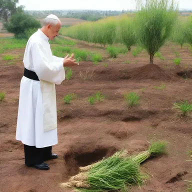 The priest performed a ritual to fertilize the land and ensure a bountiful harvest.