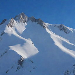 The name 'John Doe' etched into the side of grand, snow-capped mountains under a clear blue sky.