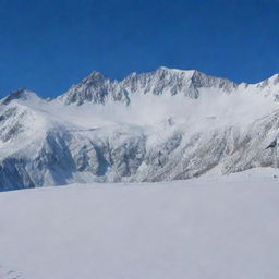 The name 'John Doe' etched into the side of grand, snow-capped mountains under a clear blue sky.