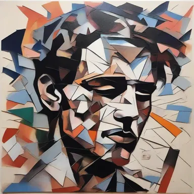The artist used shattered lines and broken pieces to depict the shattered dreams and hopes of the characters in his painting.