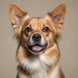 A detailed illustration of a dog with straightened hair and a distinctive, expressive face.