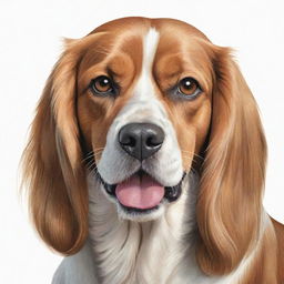 A detailed illustration of a dog with straightened hair and a distinctive, expressive face.