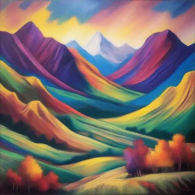 The artist's paintings were filled with vibrant colors and depicted lofty landscapes that left viewers in awe.