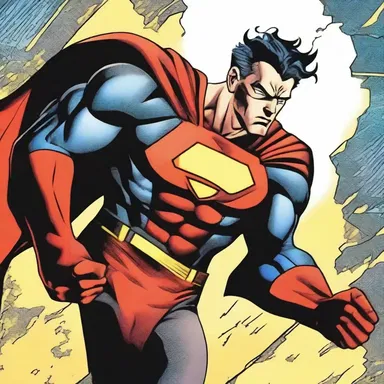 In the comic book, the superhero possessed a lofty aura, always saving the day with bravery and determination.