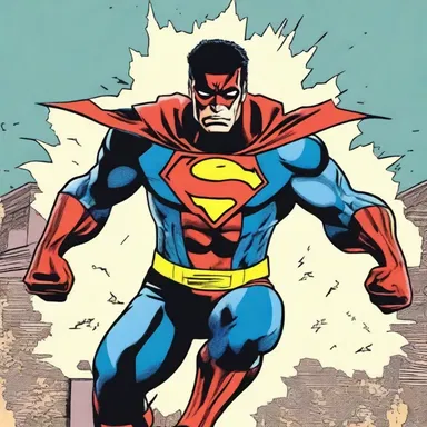 In the comic book, the superhero possessed a lofty aura, always saving the day with bravery and determination.
