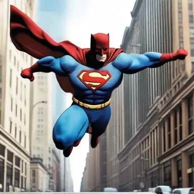 The dashing superhero flew through the city, saving innocent civilians from danger.