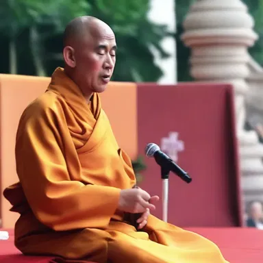 The dashing monk captivated the crowd with his passionate sermon.