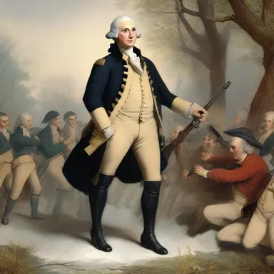 During the American Revolutionary War, George Washington led his dashing troops to victory in the Battle of Trenton.
