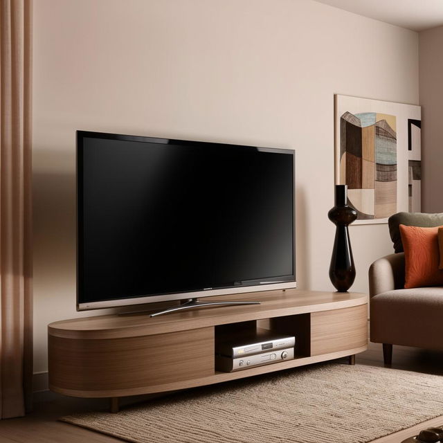 Cozy living room featuring an LCD TV stand in the corner, modern furniture, warm lighting, and tasteful decor.