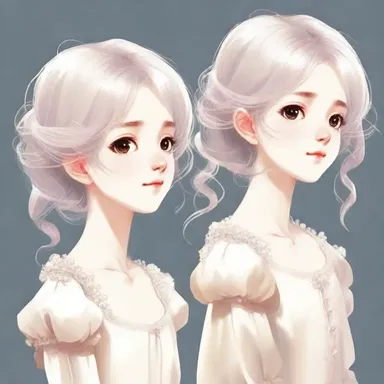 The protagonist's pearly hair reflected their purity and innocence, setting them apart from the other characters.