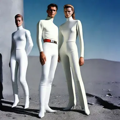 In the distant future, people in outer space colonies wore futuristic toreador pants made of advanced fabrics.