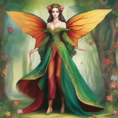 In the imaginary world of elves and fairies, the magical creatures were often depicted wearing elegant toreador pants in vibrant colors.