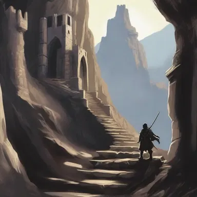 In the novel, the protagonist climbed the treacherous escarp to reach the hidden stronghold of his enemy.