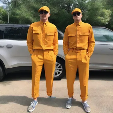 I told my friend a funny story about two people being coincidently dressed alike, and we couldn't stop laughing.