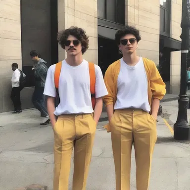 I told my friend a funny story about two people being coincidently dressed alike, and we couldn't stop laughing.