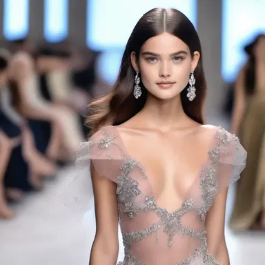 The model walked down the runway, effortlessly captivating the audience with her elegance and becoming the charmer of the fashion show.