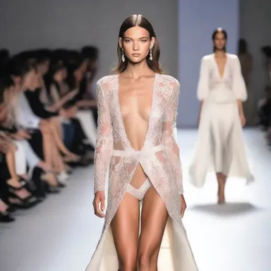 The model walked down the runway, effortlessly captivating the audience with her elegance and becoming the charmer of the fashion show.