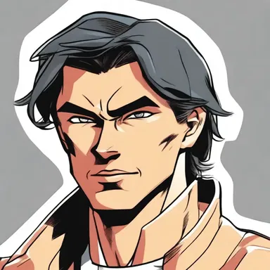 In the comic book series, the main character is a charmer who uses his smooth and persuasive manner to win over both allies and enemies.