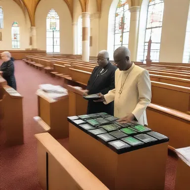 The pastor reminded the congregation to bring their Nicad batteries for recycling as part of the church's environmental stewardship.