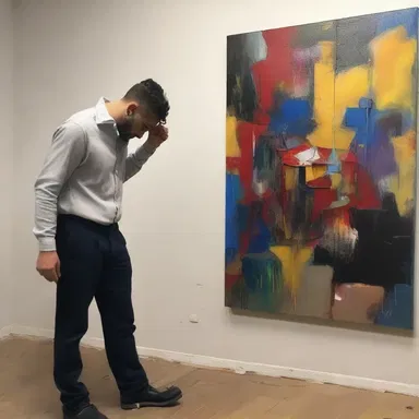 The artist felt a sense of stymy as he struggled to find inspiration for his new painting.