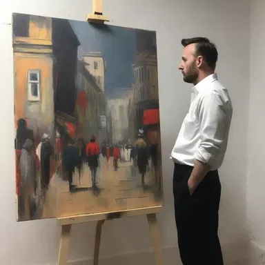 The artist felt a sense of stymy as he struggled to find inspiration for his new painting.