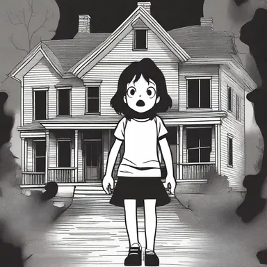 The protagonist's fear and panic seemed to stymy her ability to escape the haunted house.