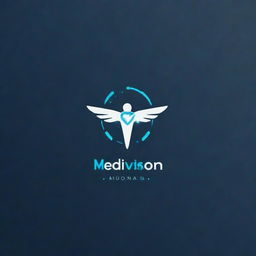 Create a dynamic and inspiring logo for a company named MedVision.AI. Incorporate elements symbolizing life, hope, technological innovation, and medical expertise.