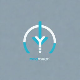 Create a dynamic and inspiring logo for a company named MedVision.AI. Incorporate elements symbolizing life, hope, technological innovation, and medical expertise.