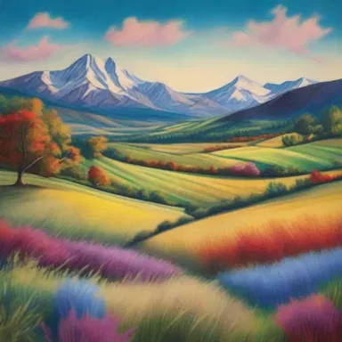 The artist painted a beautiful landscape, capturing the entire field of vision with vibrant colors and intricate details.