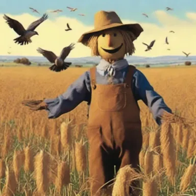 Why did the scarecrow find success as an artist? Because it had an impressive field of vision and could see all the birds coming!