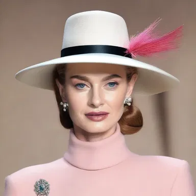The fashion designer used a snuffer as a decorative accessory on the hat.