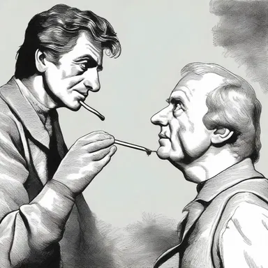 In the classic novel, the main character encounters a snuffer who offers him a pinch of snuff.