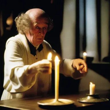 The snuffer appears in the movie as a quirky character who snuffs out candles with extraordinary precision and skill.