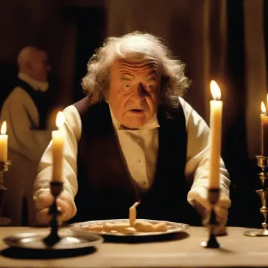 The snuffer appears in the movie as a quirky character who snuffs out candles with extraordinary precision and skill.