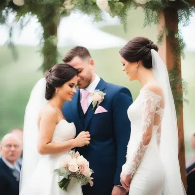 Their wedding ceremony was filled with superb romantic gestures.
