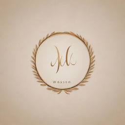 Create a stylish and elegant logo showcasing the name 'Waseem', reflecting its meaning of 'beautiful' through the design.