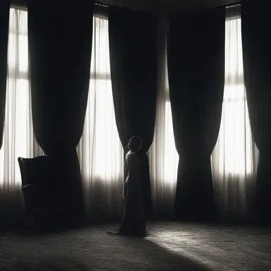 The dimly lit room with its heavy drapes and somber music created a funereal atmosphere that seemed to enhance the intensity of their love.