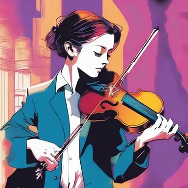 In the graphic novel, the cadenza of the protagonist playing the violin was illustrated in vivid colors, highlighting the intensity of the moment.