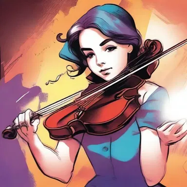 In the graphic novel, the cadenza of the protagonist playing the violin was illustrated in vivid colors, highlighting the intensity of the moment.