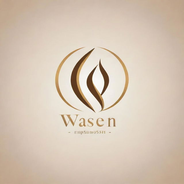 Refine and enhance the logo design for 'Waseem', embodying beauty both in the name's meaning and style. Infuse additional design elements to make it more sophisticated and eye-catching.