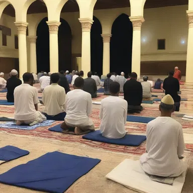 The religious community organized a night of prayer and meditation as a form of nighttime diversion.