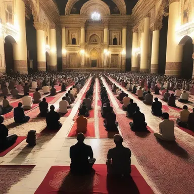 The religious community organized a night of prayer and meditation as a form of nighttime diversion.