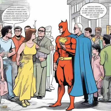 In the comic, the superhero's benevolence was evident through the numerous acts of kindness towards the citizens.
