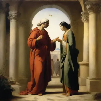 The painting beautifully portrayed benevolence as the central theme, with the characters showing kindness and good will towards each other.