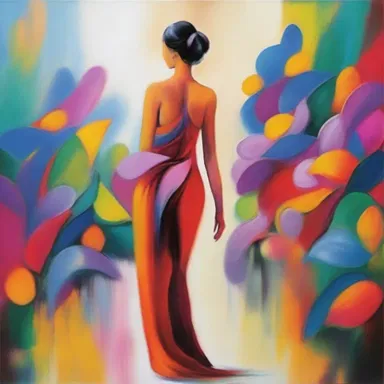 The artist depicted the essence of benevolence through brushstrokes of vibrant colors and gentle curves.