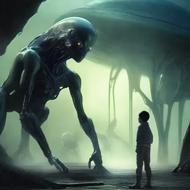 In the science fiction novel, the protagonist's benevolence towards the alien creatures leads to peaceful coexistence.