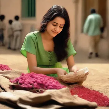 The benevolence of the main character in the romantic movie touches the hearts of the audience as she helps the less fortunate.