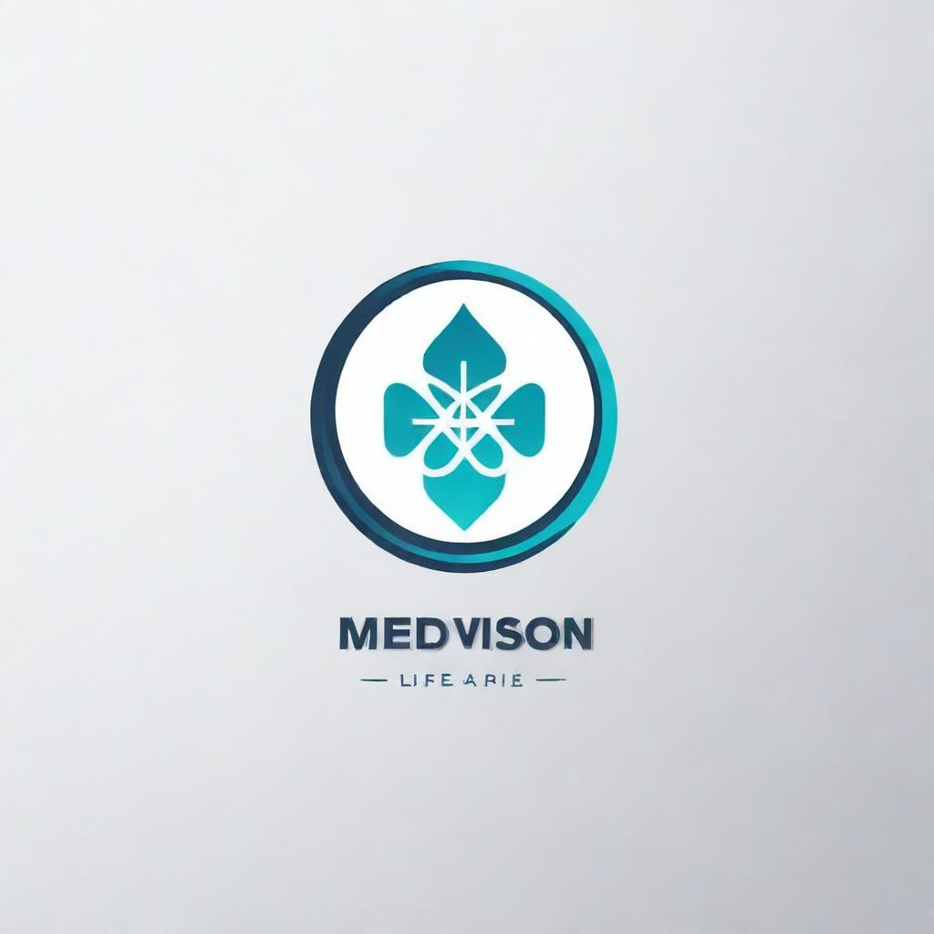 Craft a creative and meaningful logo for a company named 'MedVision.AI' with a tagline 'Life beyond hope'. Incorporate elements of technology and medical field to represent the company's mission and motto.